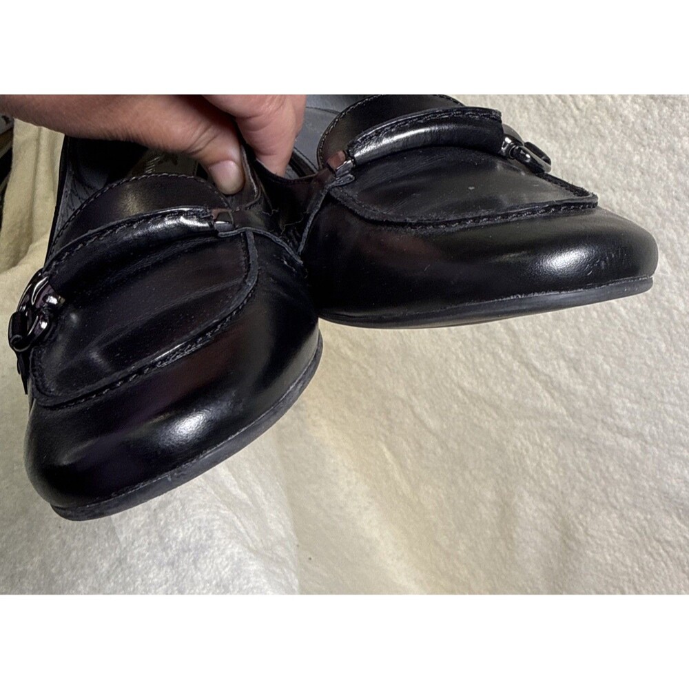 Etienne Aigner E-Bruno Black Leather Pumps 9.5 M Block Heel Career Shoes - Picture 8 of 9